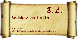 Bedekovich Leila névjegykártya